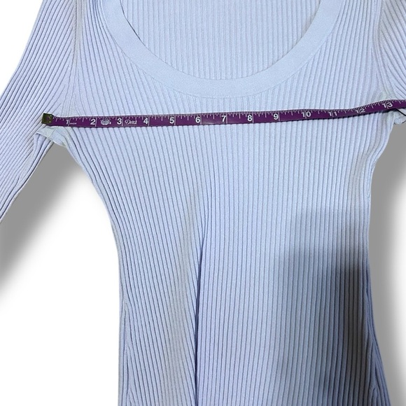 A.L.C. Brendan Stretchy Long Sleeve Ribbed Shirt Lilac Purple Size Small Spring - Picture 6 of 10